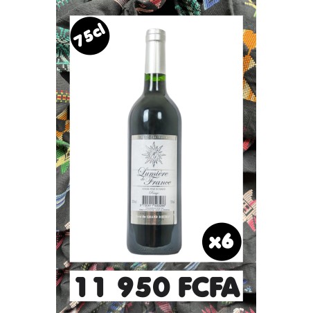 Lumiére de France Rouge 75CL Pack 6