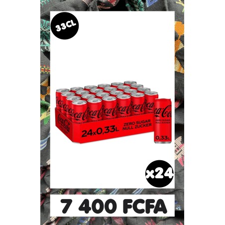 Pack Canette Coca Cola Zéro 33CL