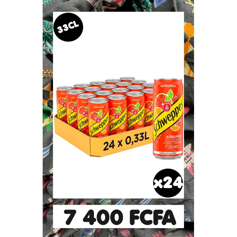 Pack Canette Schweppes Agrume 33CL